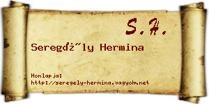 Seregély Hermina névjegykártya